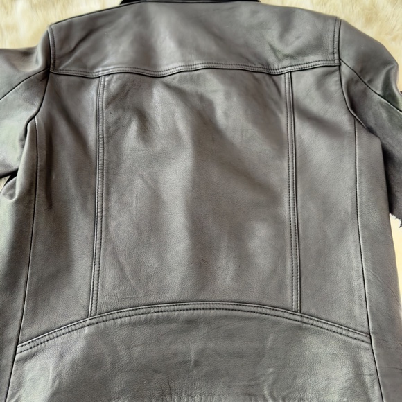 ALLSAINTS Dalby Leather Biker Jacket in Black US 10 LIKE NEW - PRICE FIRM - Picture 5 of 5